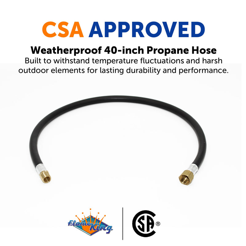 Load image into Gallery viewer, Flame King Thermo Plastic Hose Assembly for LP and Natural Gas, 40 Inch, 3/8 Inch
