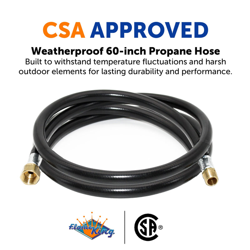 Load image into Gallery viewer, Flame King Thermo Plastic Hose Assembly for LP and Natural Gas, 60 Inch, 3/8 Inch
