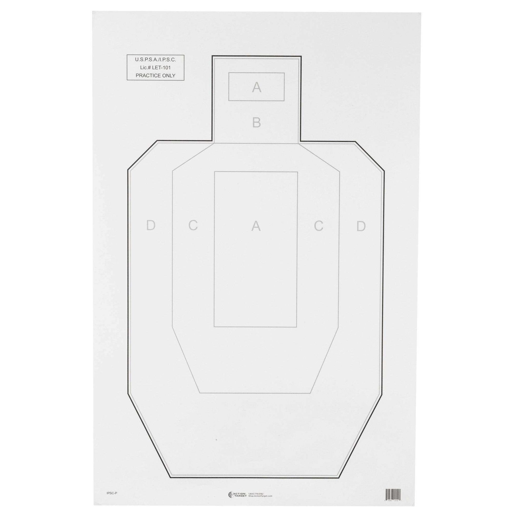 Action Tgt Uspsa Paper 100pk - Skoutley Outdoors LLC