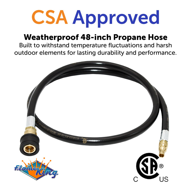 Load image into Gallery viewer, Flame King RV, Van, Trailer, Dual Quick Connect Hose, LP Gas Only, 48 inch, 1/4 inch
