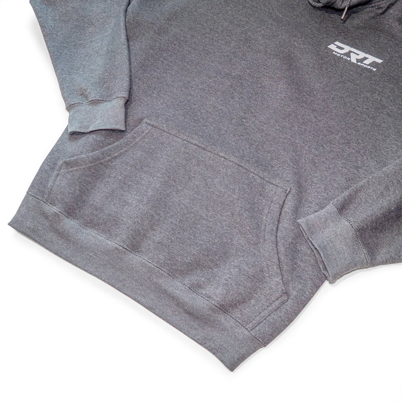 Load image into Gallery viewer, Drt motorsports hoodie in charcoal grey front view
