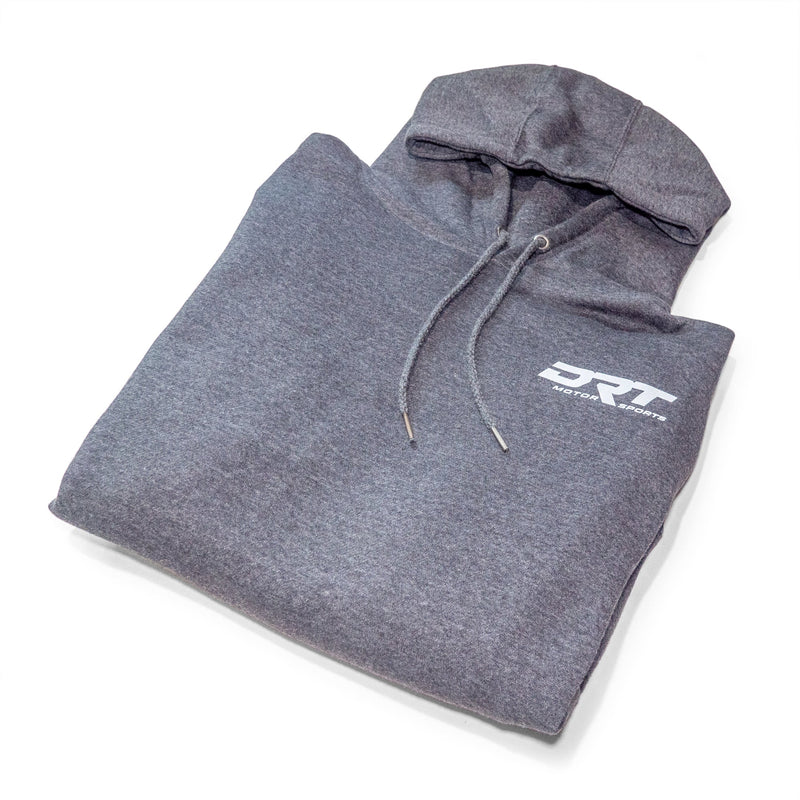 Load image into Gallery viewer, Drt motorsports hoodie in charcoal grey front view
