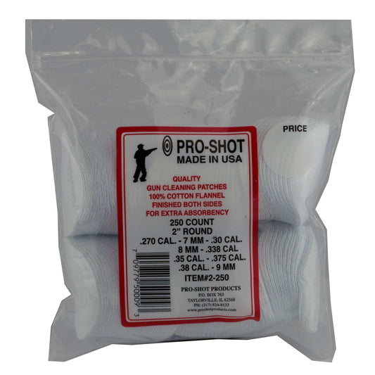 Pro-shot Patch 270-38 Cal 2" 250pk - Skoutley Outdoors LLC