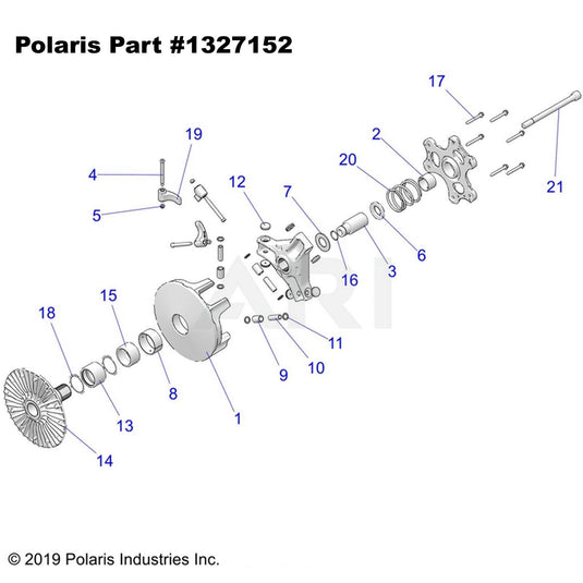 OEM Polaris Primary Clutch 2211626 RZR XP Turbo, Turbo S 2021 ONLY