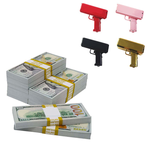 $100,000 New Series Stacks with Money Gun