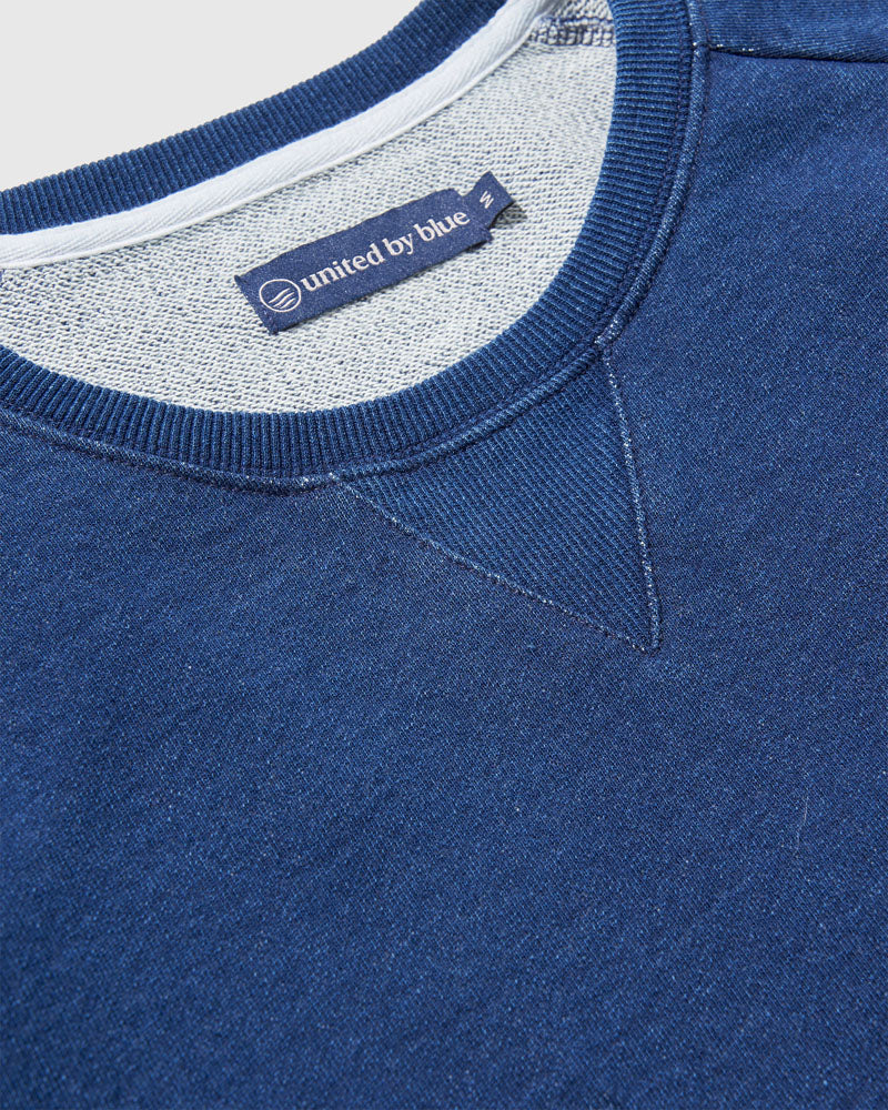 Load image into Gallery viewer, Organic Indigo Throwback Sweatshirt
