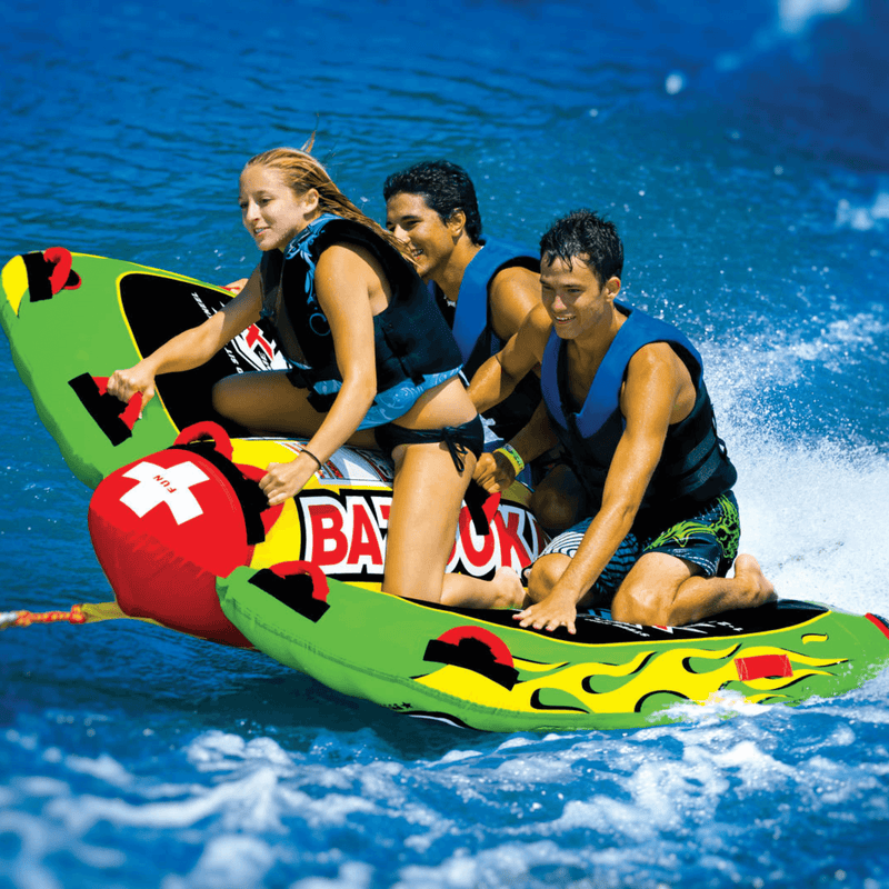 Load image into Gallery viewer, WOW Watersports Big Bazooka 1-4 Person Steerable Towable Water Tube For Pool and Lake
