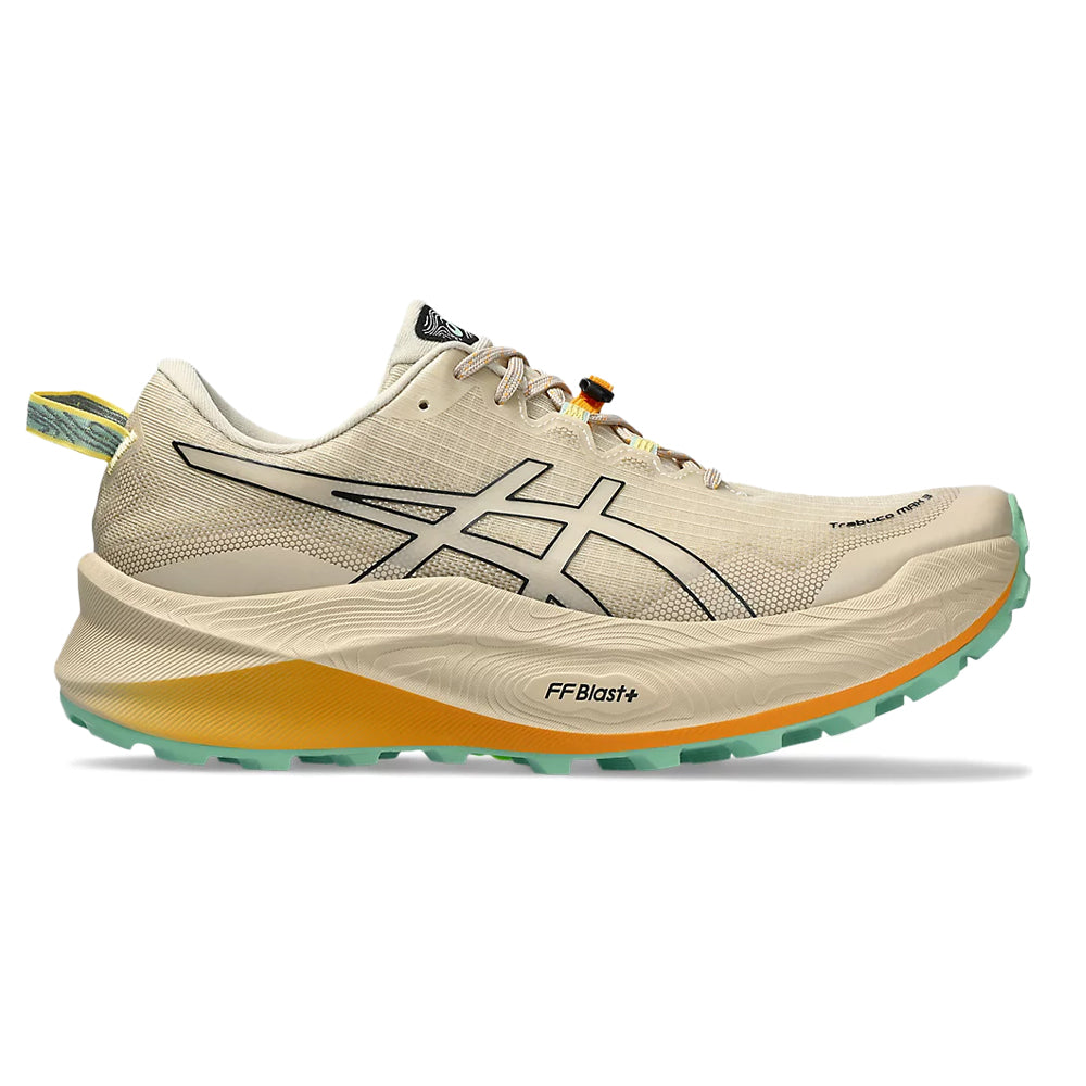 Men's Asics Trabuco Max 3, Feather Grey/Black, 8 D Medium - Skoutley Outdoors LLC