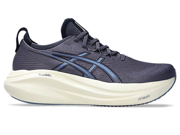 Men's Asics Gel-Nimbus 27, Indigo Fog/Denim Blue, 9.5 2E Wide - Skoutley Outdoors LLC