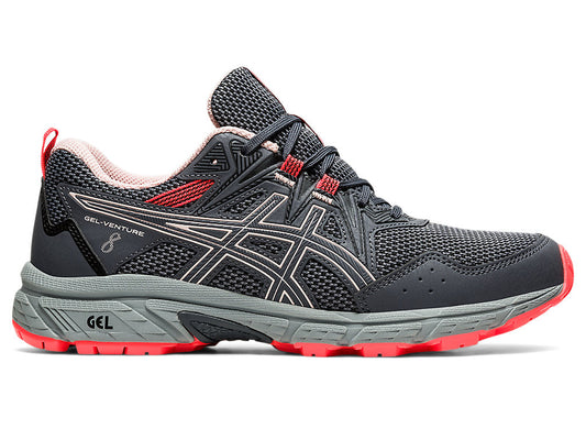 Women's Asics Gel-Venture 8, Carrier Grey/Ginger Peach, 6.5 B Medium - Skoutley Outdoors LLC