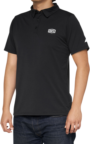 100% Corpo Polo Shirt - Black/White - 2XL 35019-011-14