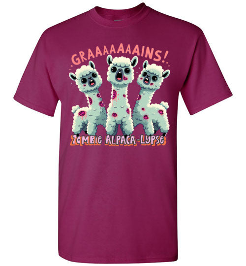 Load image into Gallery viewer, t-shirt: Halloween GRAINS Zombie Alpaca-lypse Gildan Short-Sleeve T-Shirt
