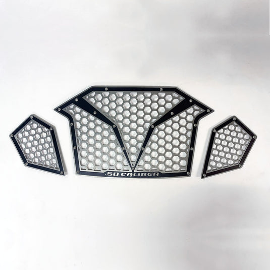 3 Piece Laser Cut Steel Grille RZR PRO R & Turbo R