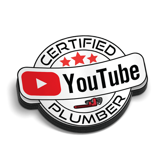 YT Plumber Hard Hat Decal
