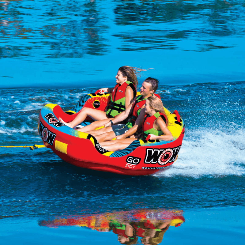 Load image into Gallery viewer, WOW Watersports Go Bot 3 Person Towable Water Tube For Pool and Lake
