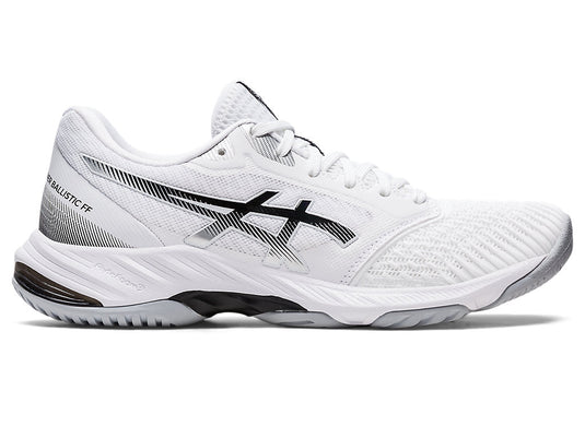 Women's Asics Netburner Ballistic Ff 3, White/Black, 12 B Medium - Skoutley Outdoors LLC