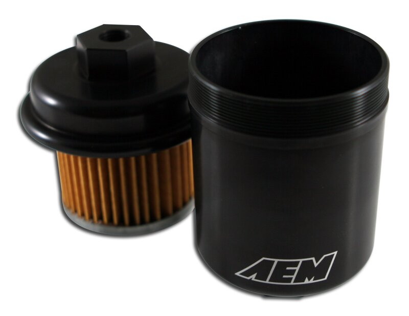 Load image into Gallery viewer, AEM Electronics High Volume Fuel Filter Black
