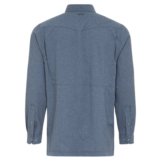 Deep Water Pearl Snap Shirt | Long Sleeve