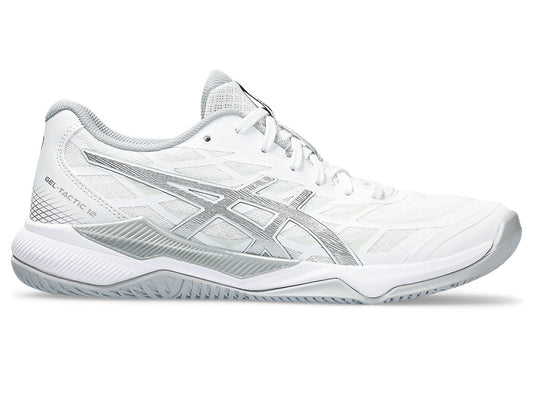 Women's Asics Gel-Tactic 12, White/Pure Silver, 11 B Medium - Skoutley Outdoors LLC