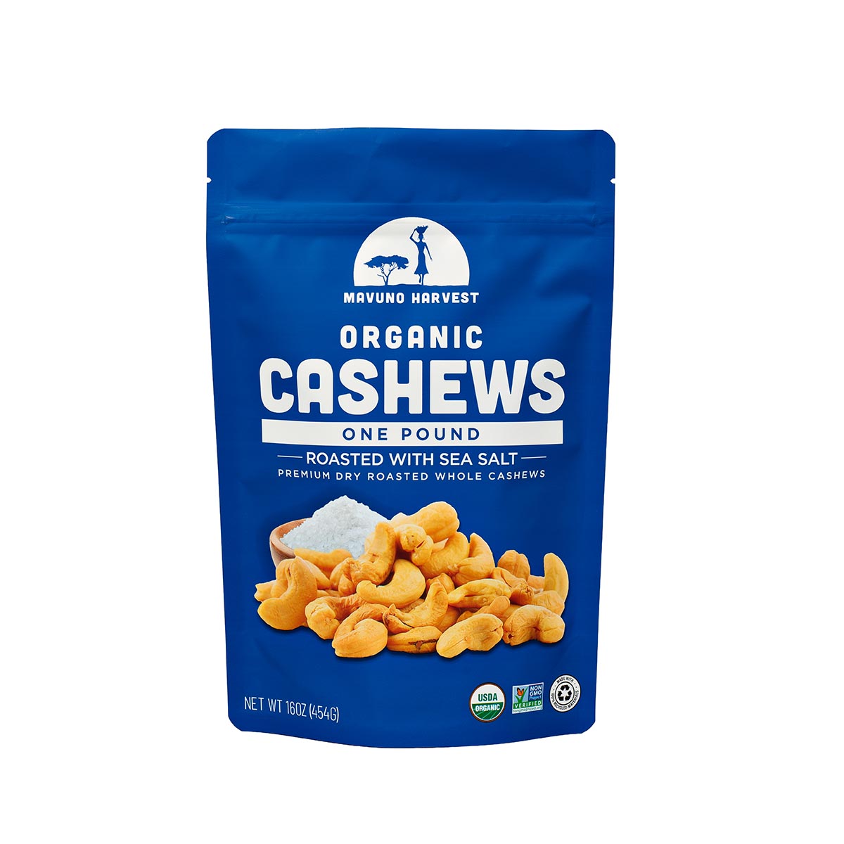 Organic Dry Roasted Cashews with Sea Salt