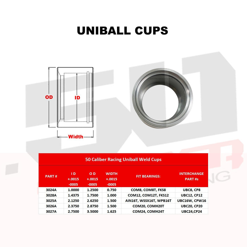 Load image into Gallery viewer, Chromoly Uniball Cups with Snap Ring
