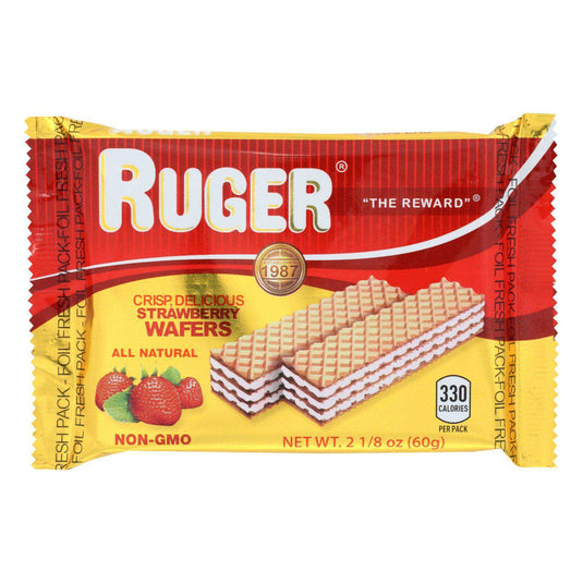 Ruger Wafers, Strawberry - Case Of 12 - 2.125 Oz - Skoutley Outdoors LLC