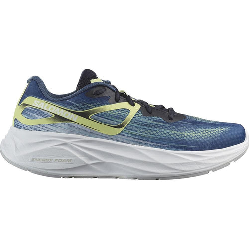 Men's Salomon Aero Glide, Blue Ashes/Dark Sapphire/Sunny Lime, 11.5 D Medium - Skoutley Outdoors LLC