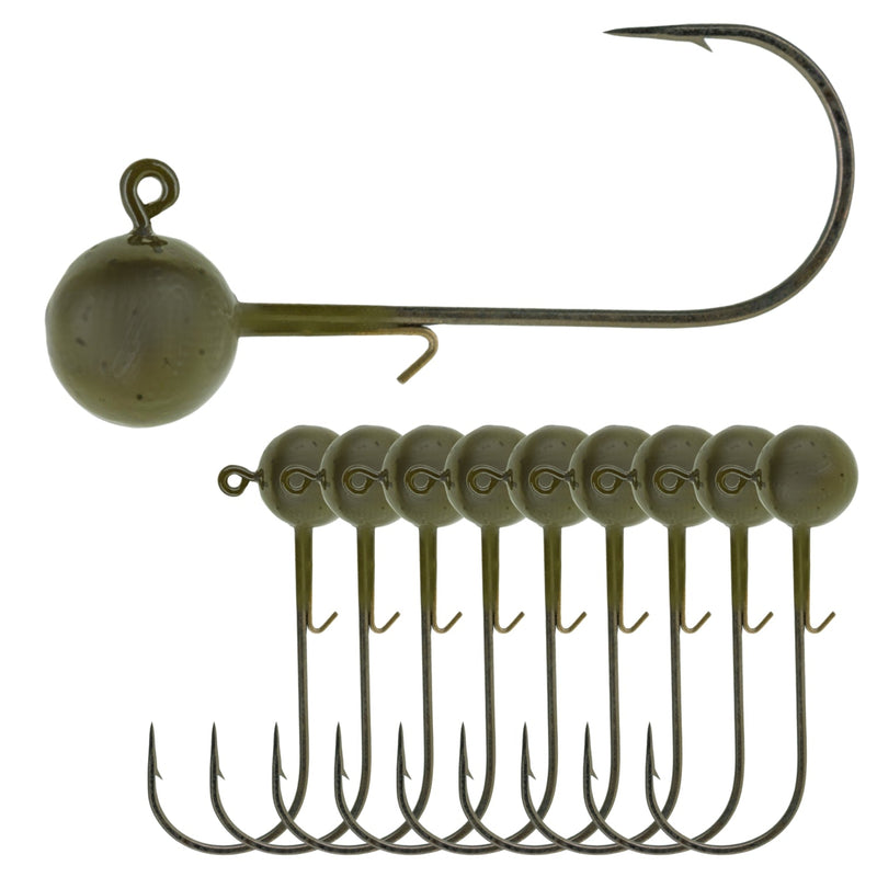 Load image into Gallery viewer, Reaction Tackle Lead Ball Jigs (10-Pack) – Premium Round Jig Heads for Stick Baits

