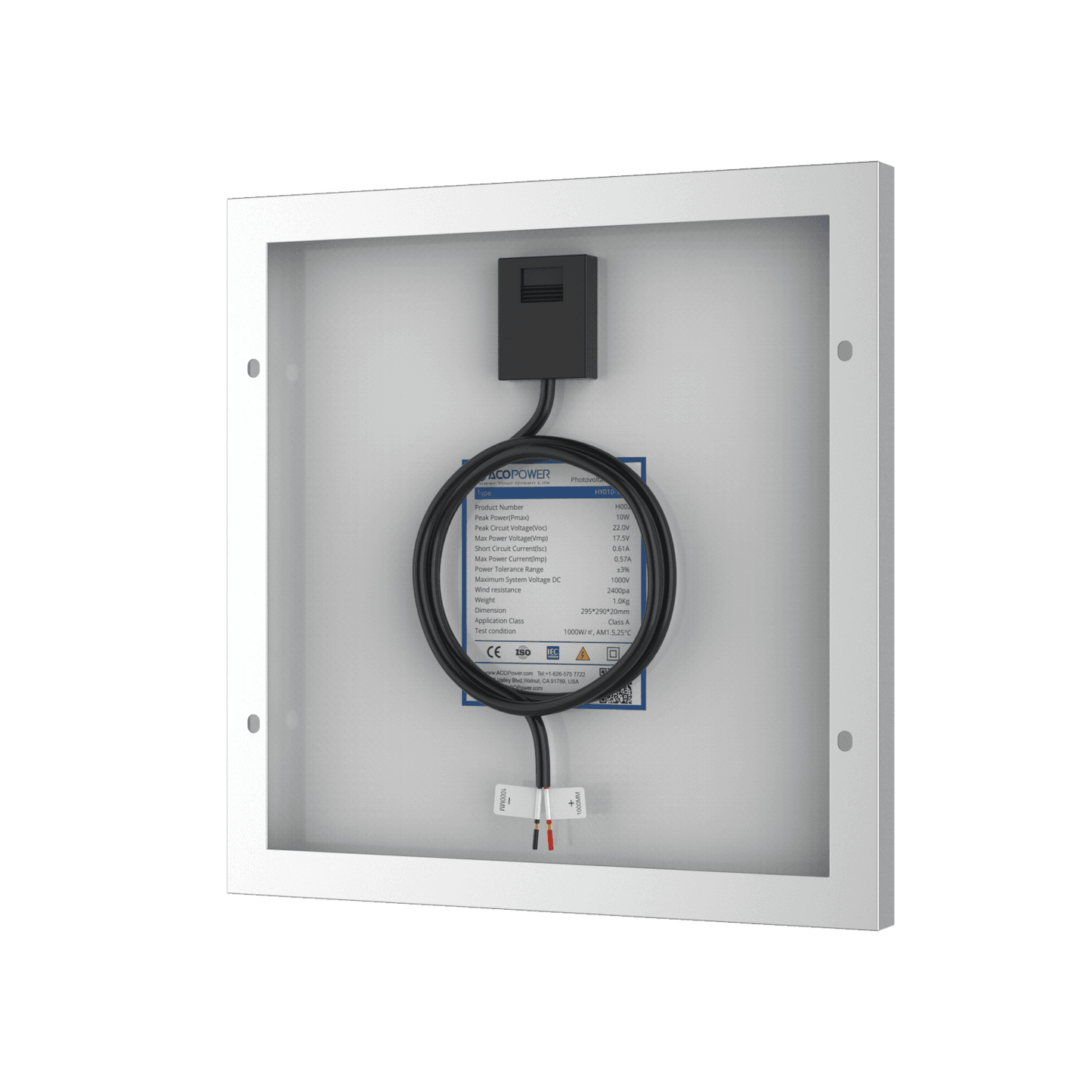 10 Watt 12 Volt Monocrystalline Solar Panel - Skoutley Outdoors LLC