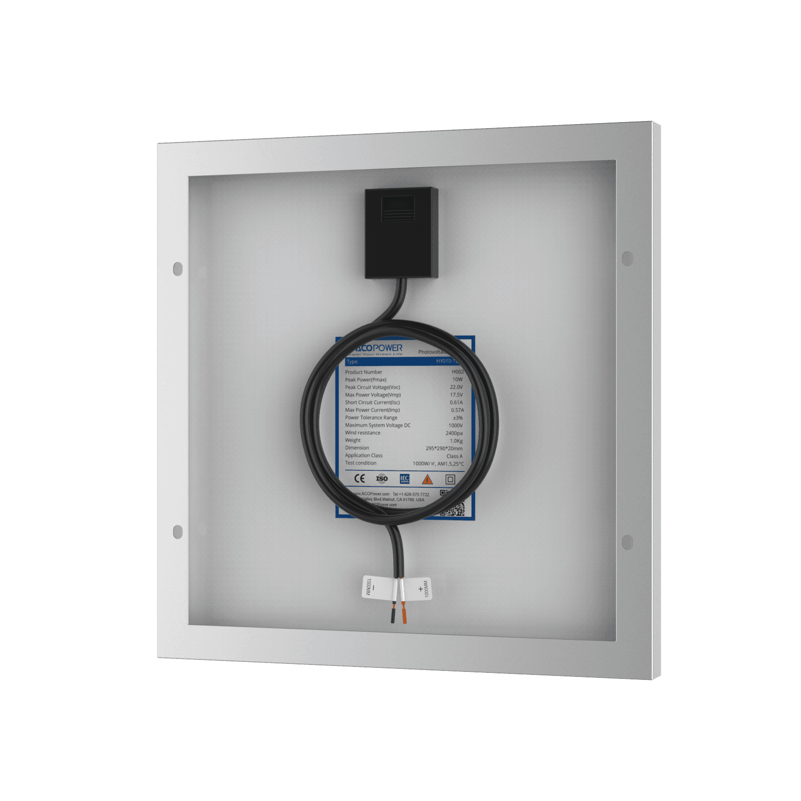 10 Watt 12 Volt Monocrystalline Solar Panel - Skoutley Outdoors LLC