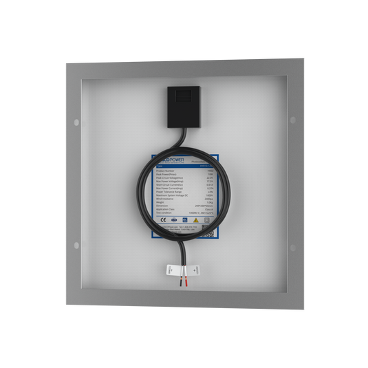 10 Watt 12 Volt Monocrystalline Solar Panel