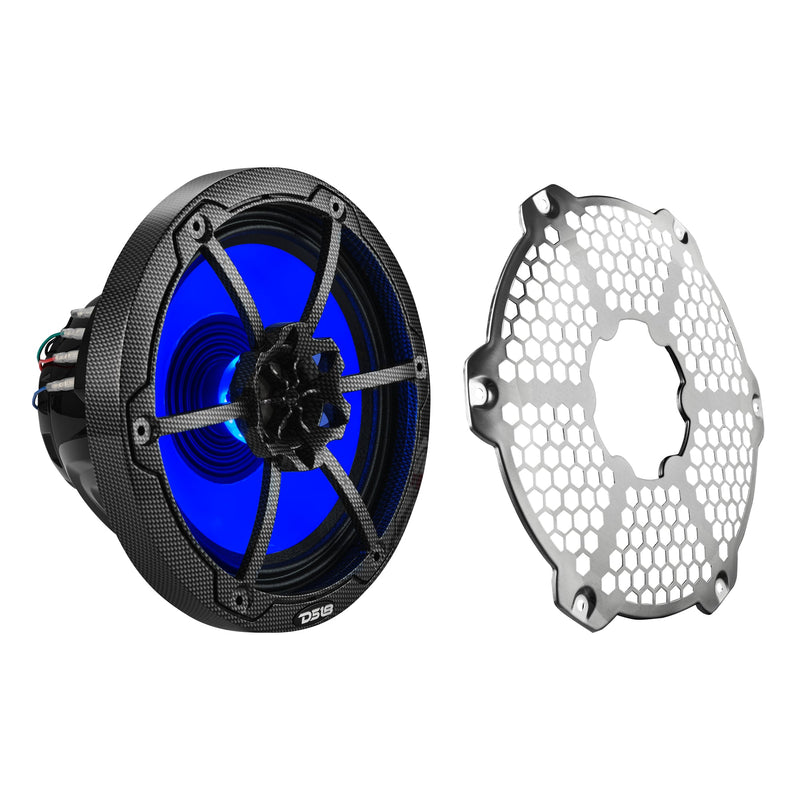 Load image into Gallery viewer, 8” Marine 2-Way Hybrid Speaker with RGB LED, Compression Driver and Neodymium Magnet | 350W RMS 4-Ohm
