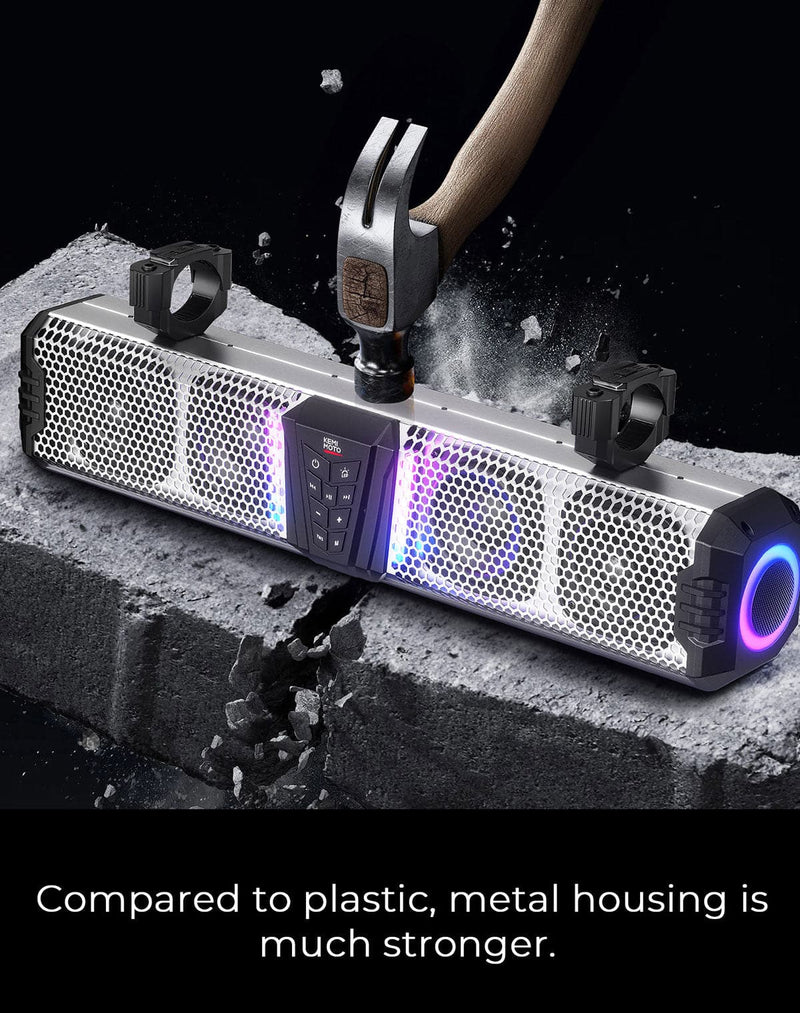Load image into Gallery viewer, KEMIMOTO Midnight S60 26" RGB UTV Sound Bar for Golf Cart Marine 1"-2" Roll Bar
