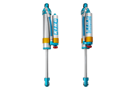 King Shocks 2005+ Ford F-550 2.5 Dia. Piggy Hose Reservoir Shock w/ Adjuster (Pair)