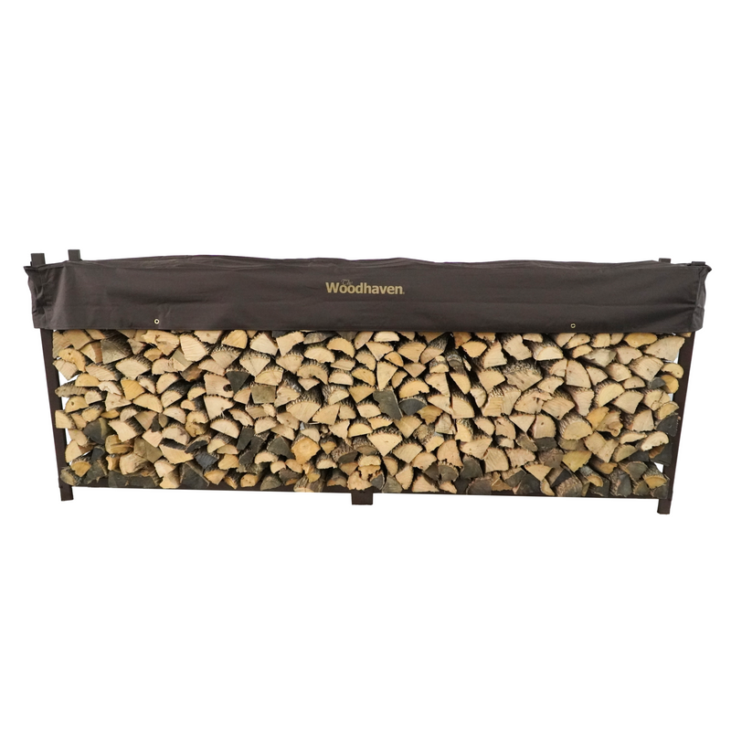 Load image into Gallery viewer, 10 ft Steel Firewood Rack Holds 1/2 Cord Plus Woodhaven
