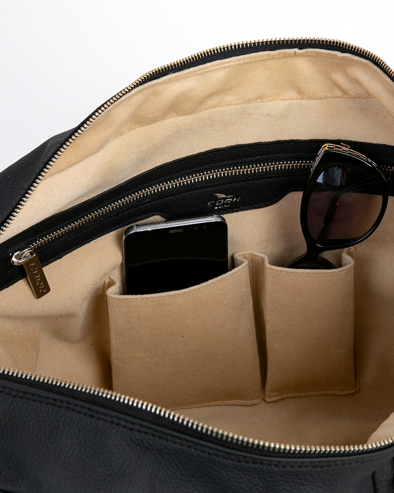 Load image into Gallery viewer, Vintage Leather Handbag Black/Silver
