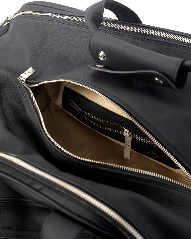 Load image into Gallery viewer, Leather Thermobag Black/Silver
