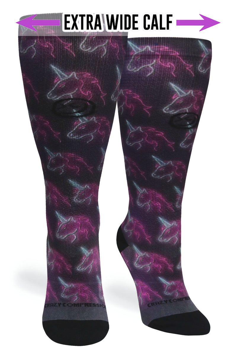 Load image into Gallery viewer, Black Neon Unicorns - (Standard &amp; Extra Wide)
