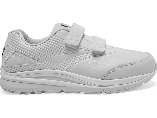 Women's Brooks Addiction Walker V-Strap 2, White/White, 8 2E Extra Wide - Skoutley Outdoors LLC