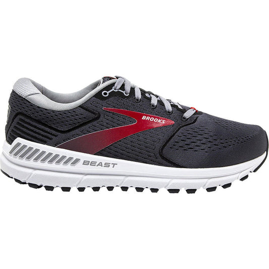 Men's Brooks Beast '20, Blackened Pearl/Black/Red, 8 2E Wide - Skoutley Outdoors LLC
