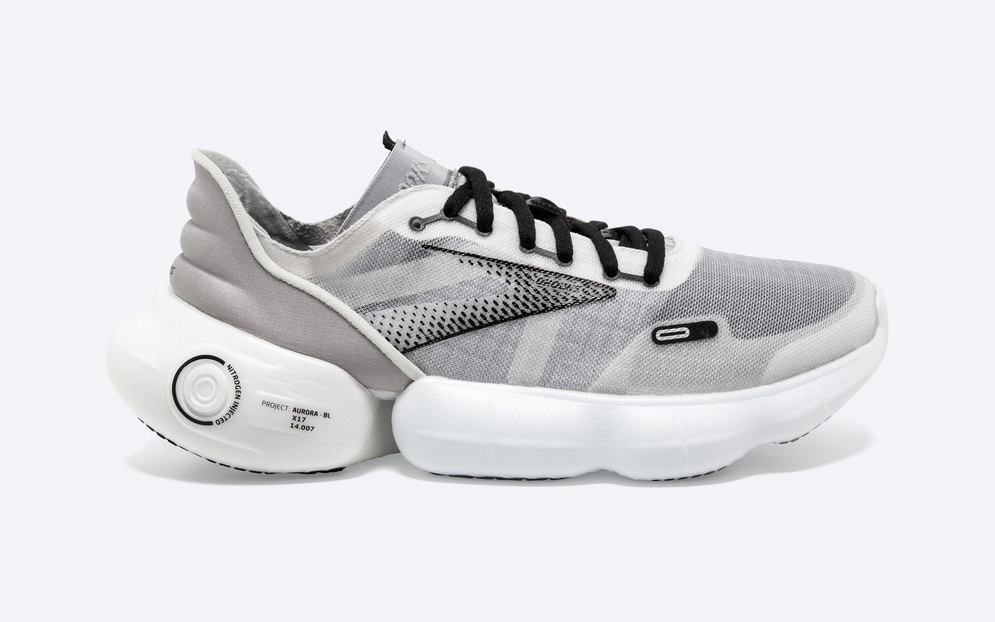 Women's Brooks Aurora, White/Alloy/Black, 7.5 B Medium - Skoutley Outdoors LLC