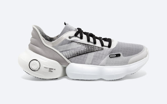 Women's Brooks Aurora, White/Alloy/Black, 9 B Medium - Skoutley Outdoors LLC