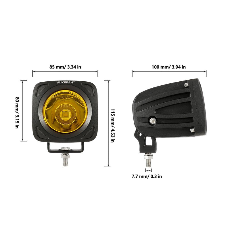 Load image into Gallery viewer, 3.5 Inch 50W Round/Square LED Driving Lights Combo White/Yellow with wiring harness for 2000 FORD F250
