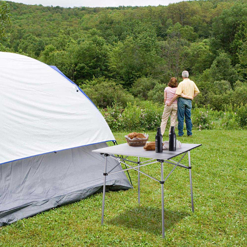 Load image into Gallery viewer, Easy Roll Aluminum Camping &amp; Picnic Table (27x27.5in) - Heavy Duty
