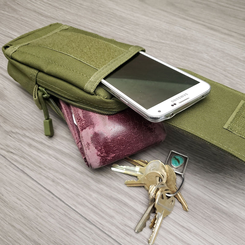 Load image into Gallery viewer, Nylon "Possibles" Bag - Pack and Store Small Items - Molle / PALS Attachment Straps for Belt or Pack Carry
