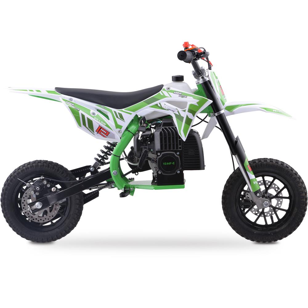 Mototec Villain 52cc 2-stroke Kids Gas Dirt Bike Green - Skoutley Outdoors LLC