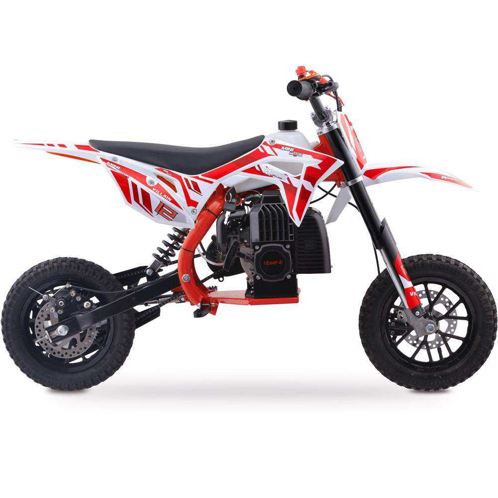 Mototec Villain 52cc 2-stroke Kids Gas Dirt Bike Red - Skoutley Outdoors LLC