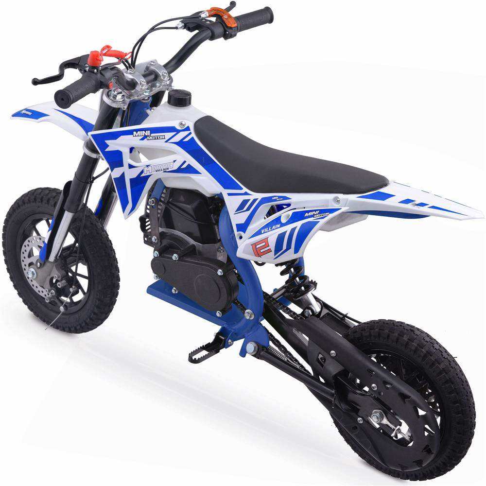 Mototec Villain 52cc 2-stroke Kids Gas Dirt Bike Blue - Skoutley Outdoors LLC