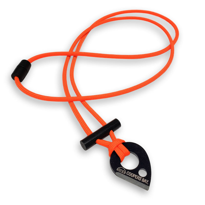 Load image into Gallery viewer, Emergency Fire Starter Necklace - Lightweight Mini Ferro Rod with Steel Claw Striker &amp; Neck Lanyard
