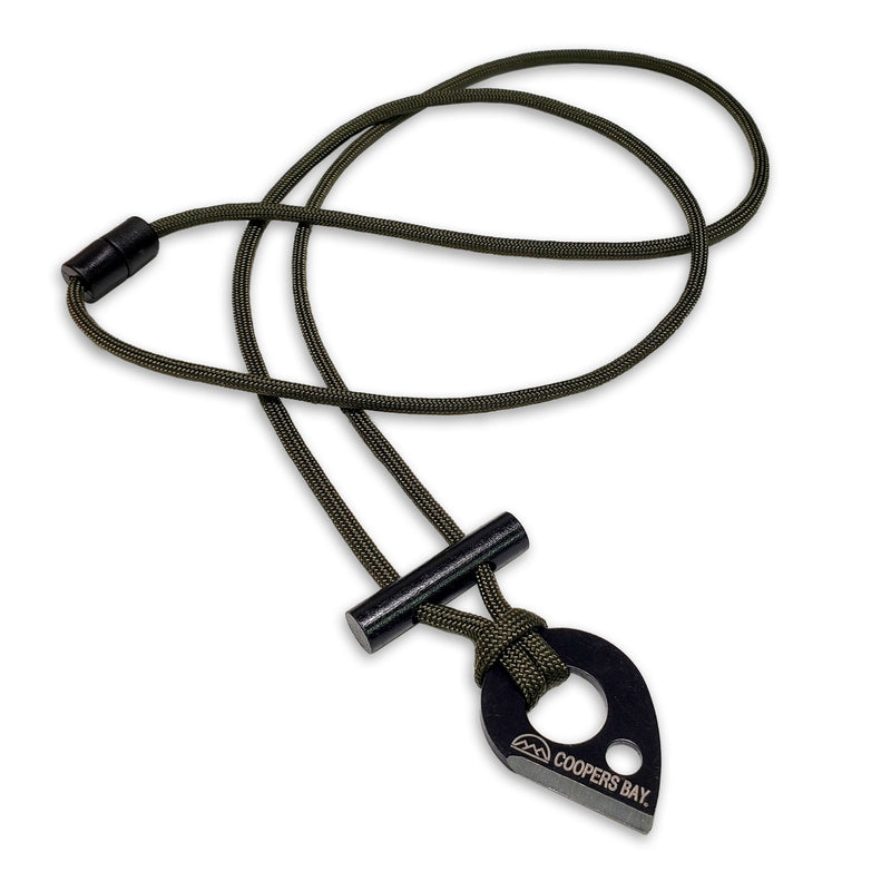 Load image into Gallery viewer, Emergency Fire Starter Necklace - Lightweight Mini Ferro Rod with Steel Claw Striker &amp; Neck Lanyard
